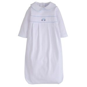 Little English Smocked Car Newborn Gown